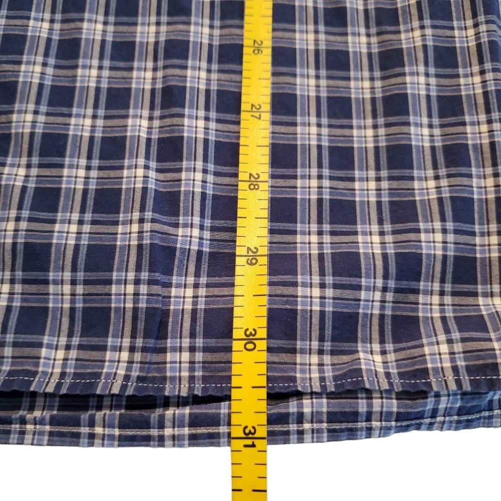 Ralph Lauren Men's Long Sleeve Button Down Shirt Pocket Blue Plaid Cotton XL - Picture 14 of 16